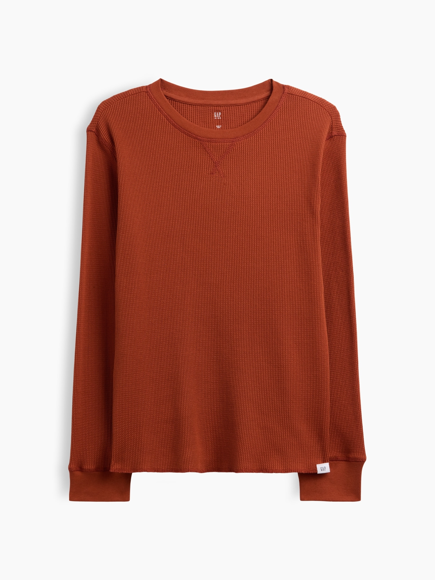 Kids Waffle-Knit Crewneck T-Shirt