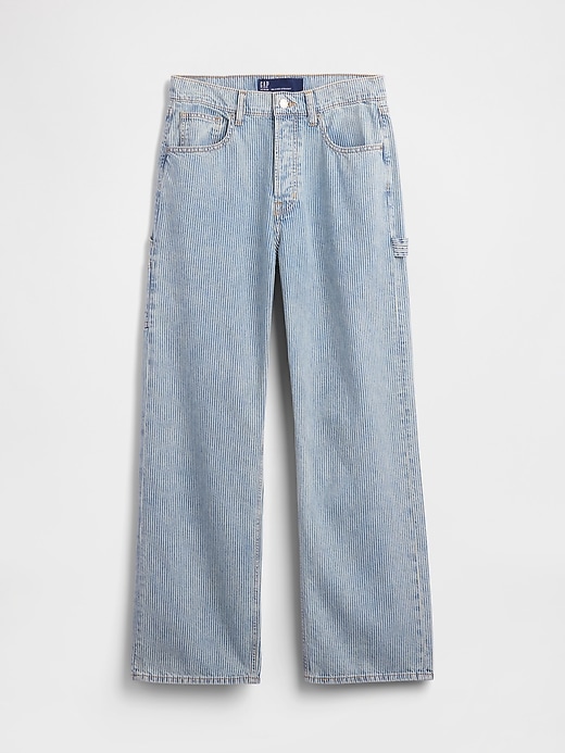 Low Slung Relaxed Straight Railroad Stripe Carpenter Jeans | Gap