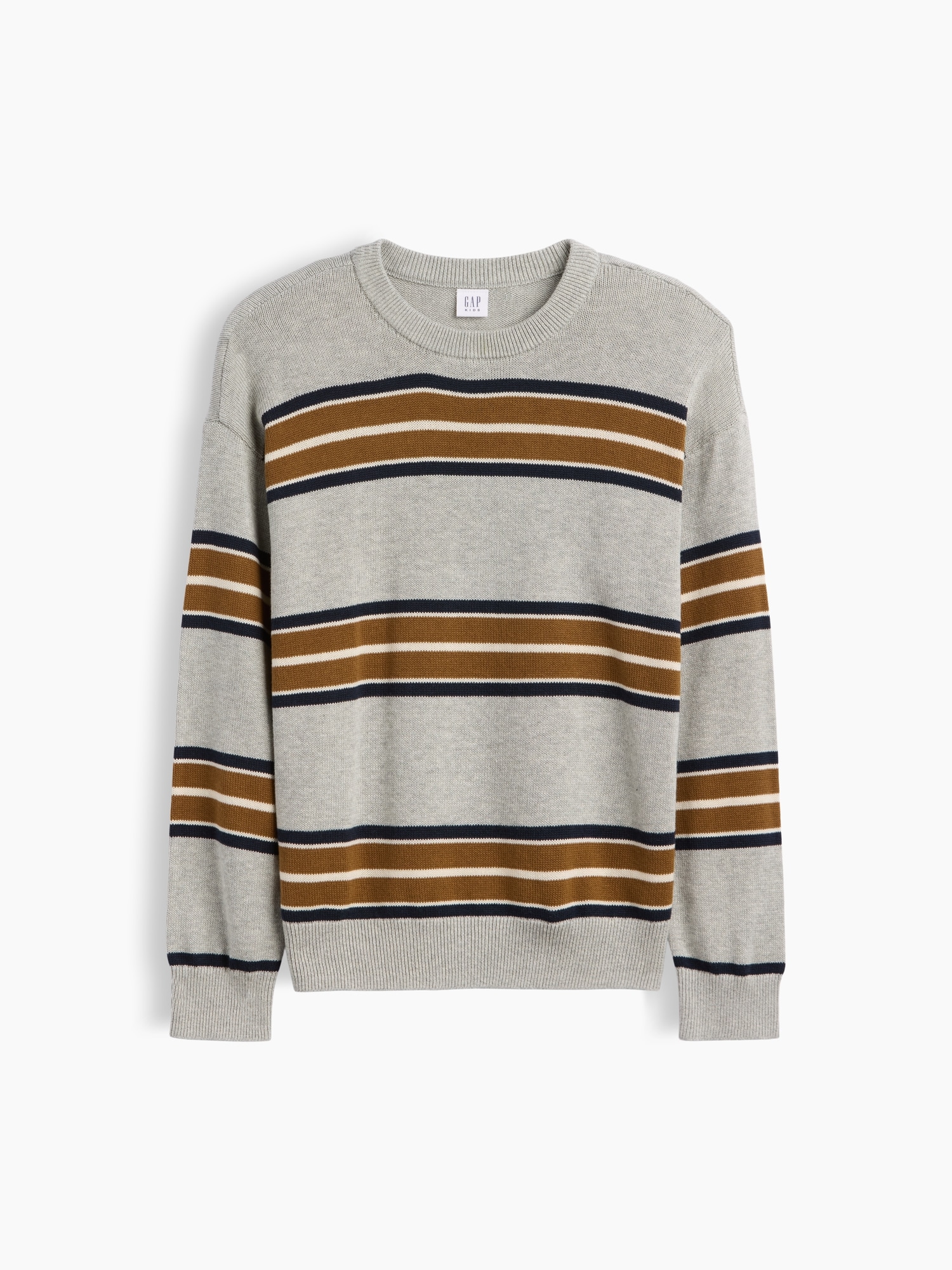 Kids Relaxed Textured Crewneck Sweater