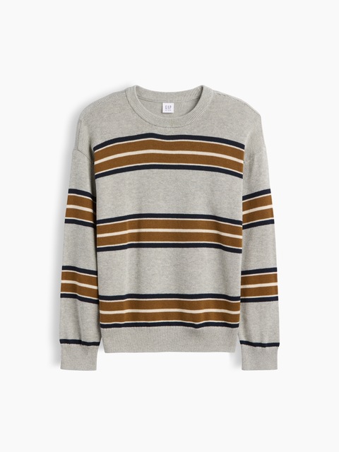 Kids Relaxed Textured Crewneck Sweater