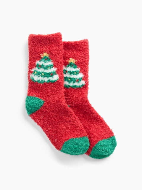 Toddler X-Mas Tree Cozy Socks