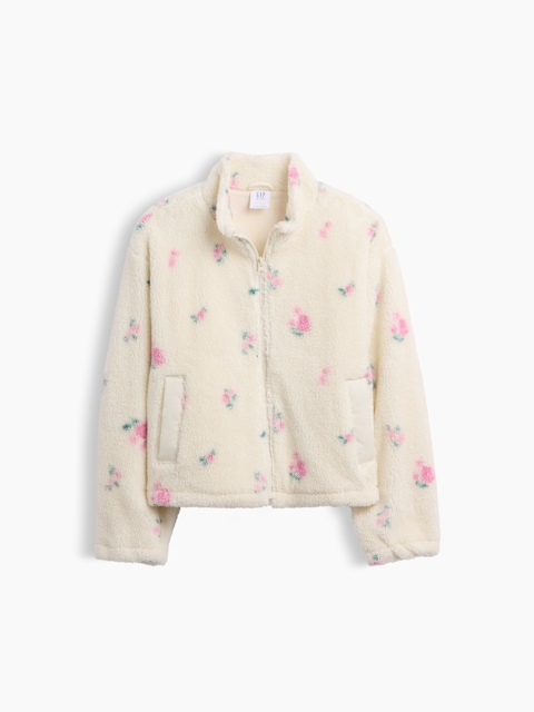 Kids Relaxed Print Sherpa Jacket