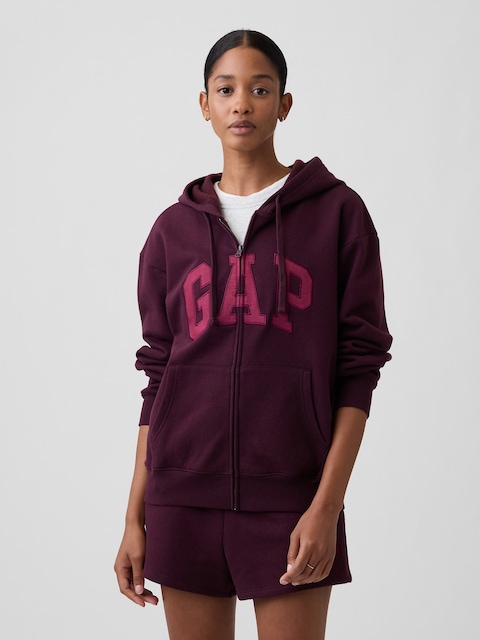Relaxed Gap Logo Zip Hoodie
