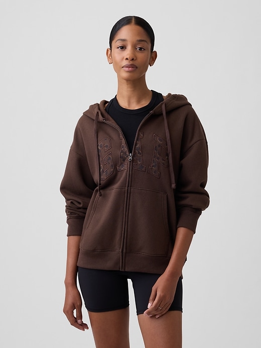 Relaxed Gap Logo Zip Hoodie | Gap Factory