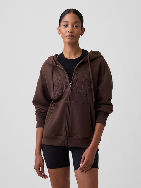 Relaxed Gap Logo Zip Hoodie