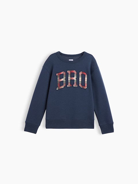 Kids Relaxed Big Bro Crewneck Sweatshirt