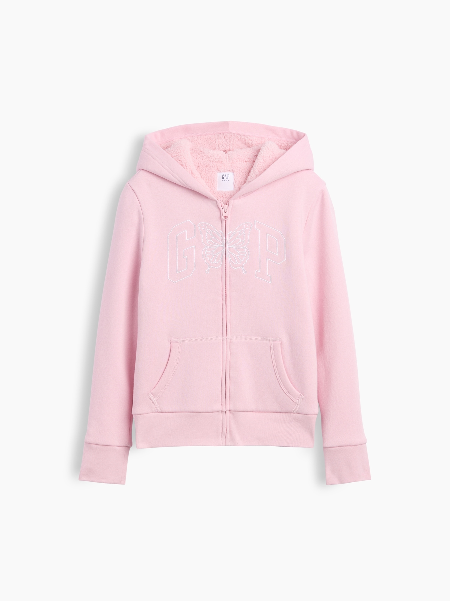 Kids Sherpa-Lined Logo Zip Hoodie