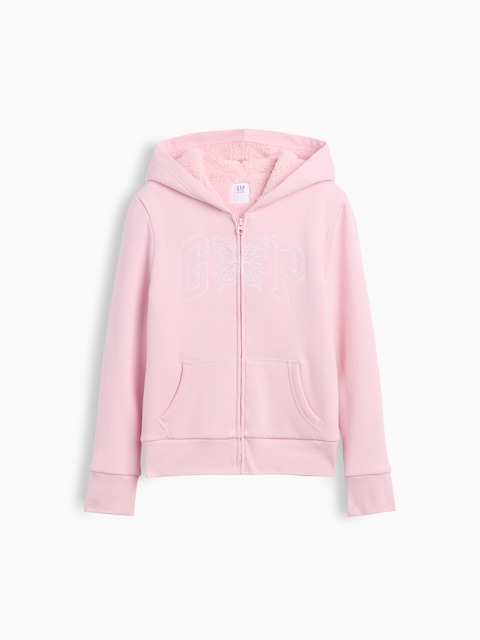Kids Sherpa-Lined Logo Zip Hoodie
