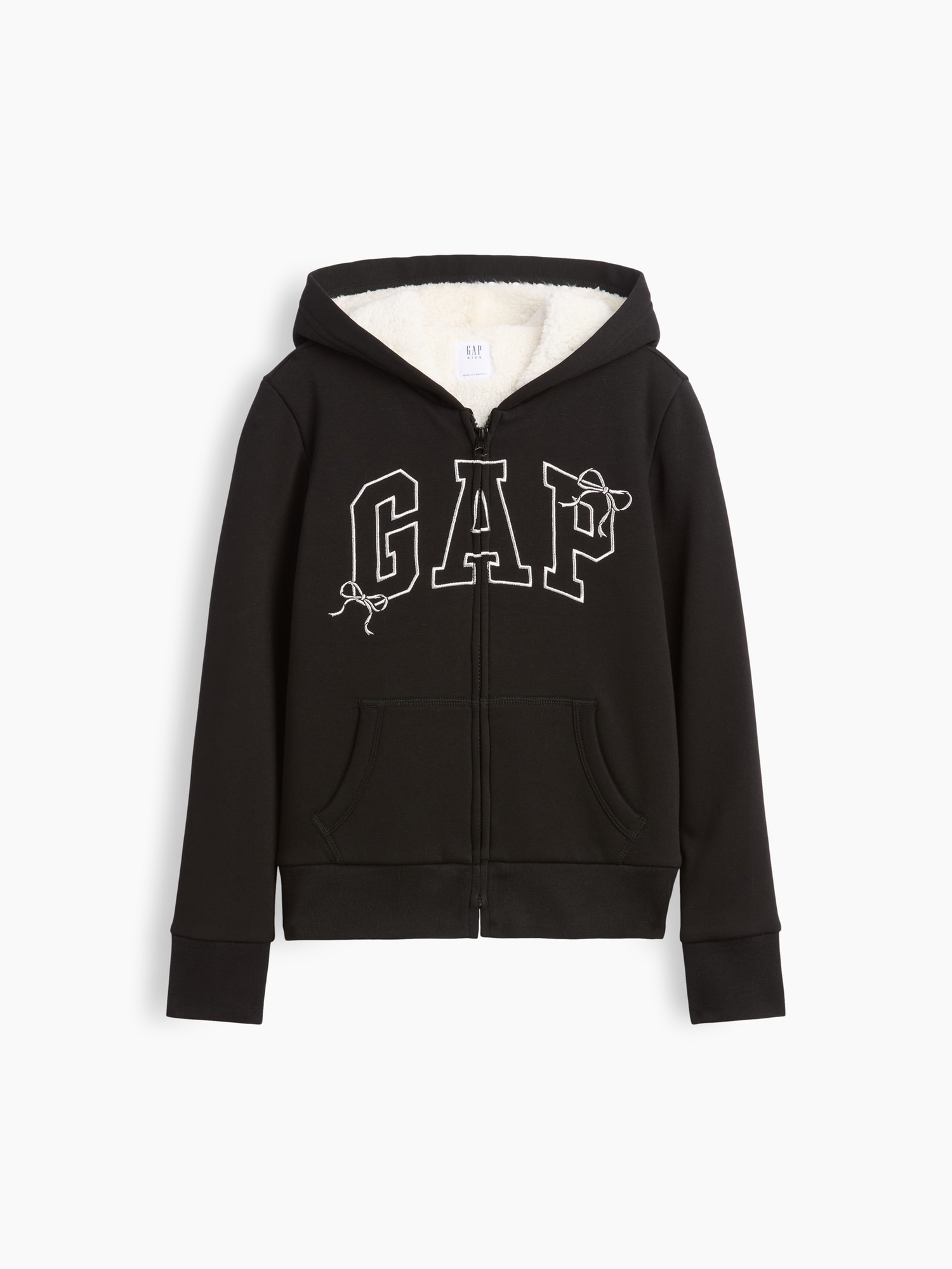 Kids Sherpa-Lined Logo Zip Hoodie