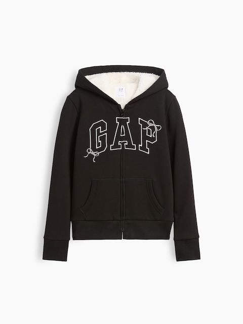 Kids Sherpa-Lined Logo Zip Hoodie