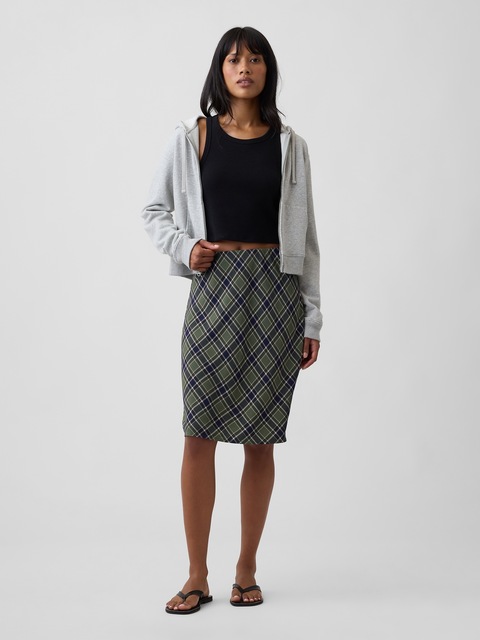 Pull-On Knee-Length Skirt