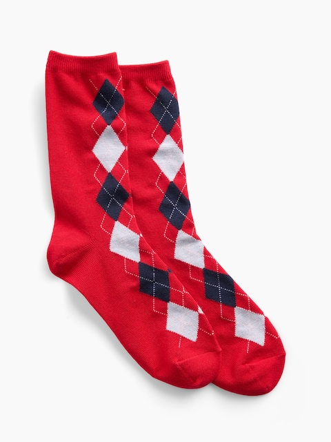 Argyle Crew Socks