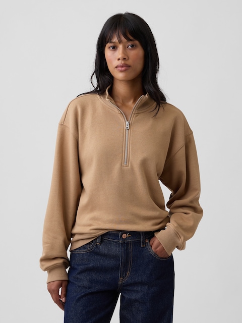 Relaxed Fleece Half-Zip Sweatshirt