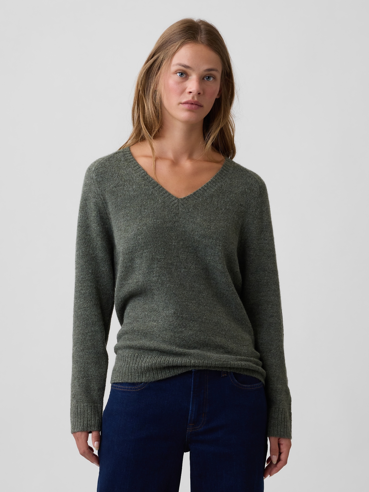 Relaxed Lightweight V-Neck Sweater