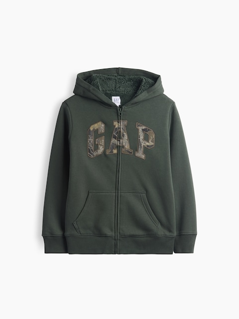 Kids Sherpa-Lined Zip Hoodie