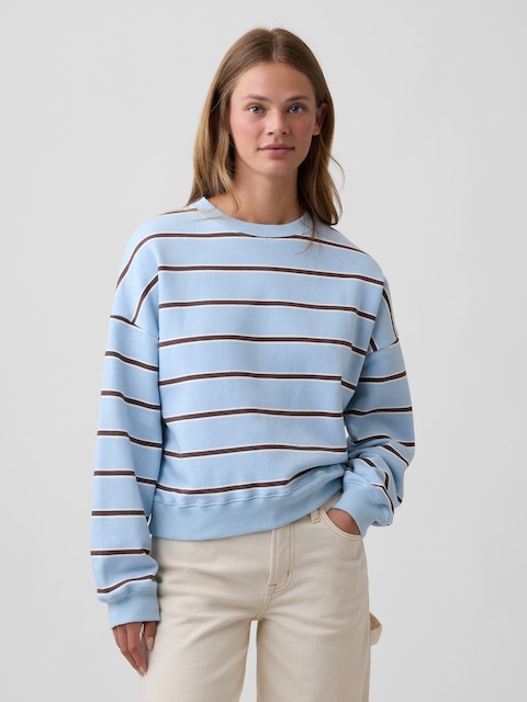 Relaxed Cropped Crewneck Sweatshirt