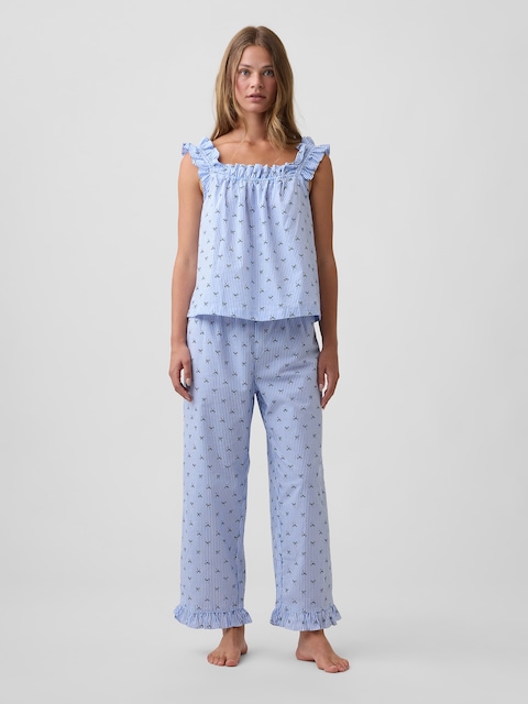 Poplin Ruffle PJ Pants