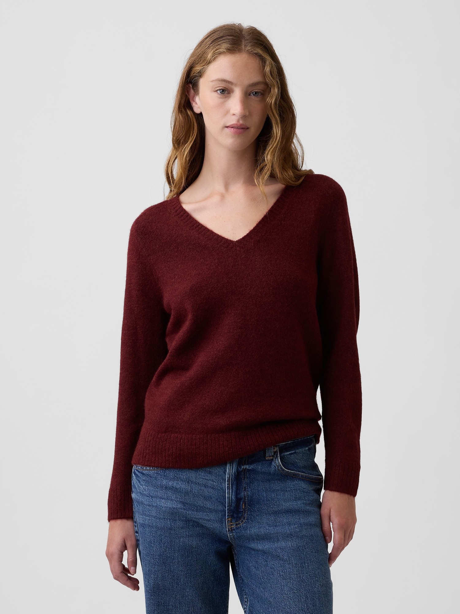 Relaxed Lightweight V-Neck Sweater