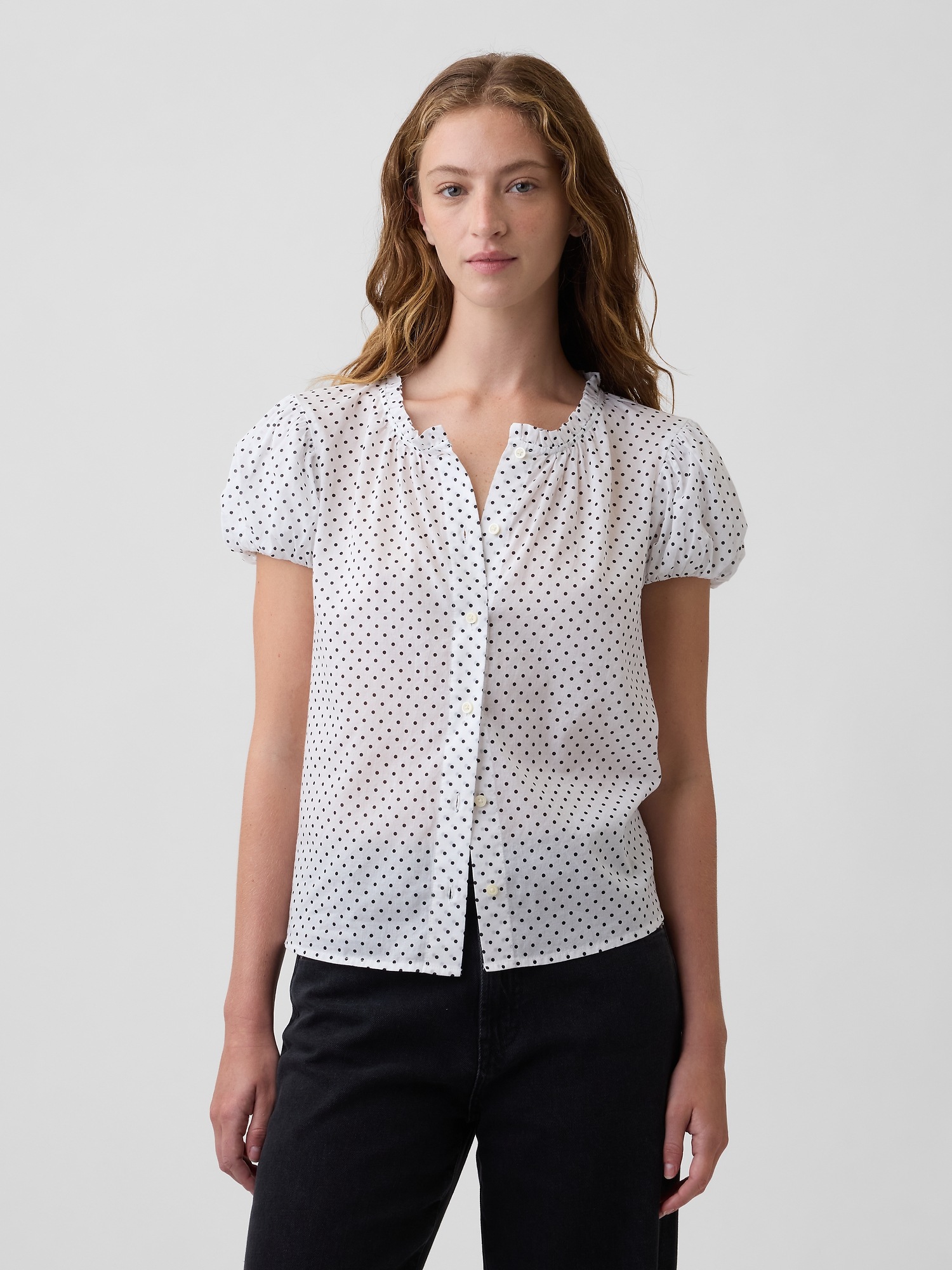 Relaxed Puff Sleeve Top