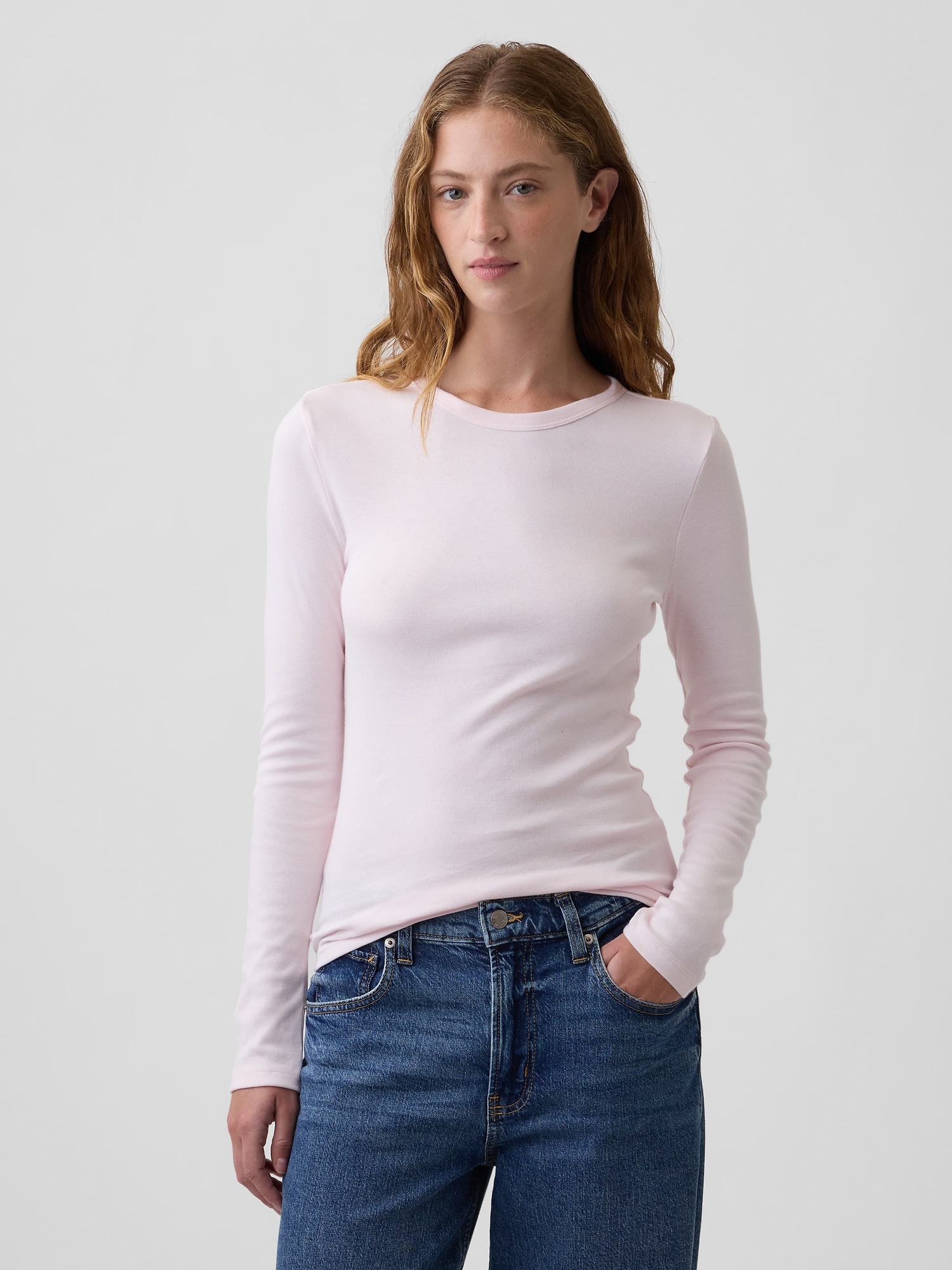 Modern Ribbed Crewneck T-Shirt