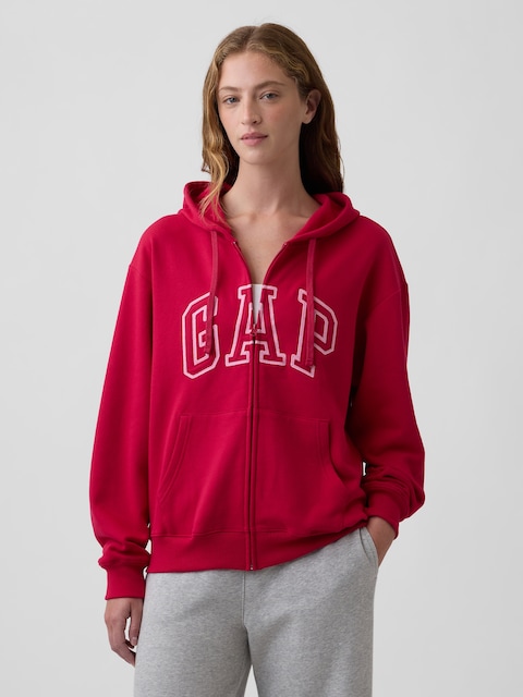 Relaxed Gap Logo Zip Hoodie