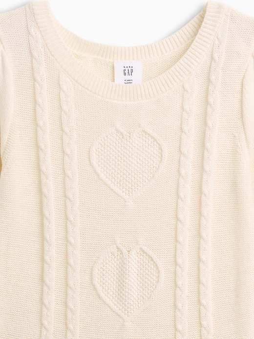 cable knit sweater dress gap Factory Babygap Cable-Knit Ivory Frost Heart Size 5 YRS prombestsellers