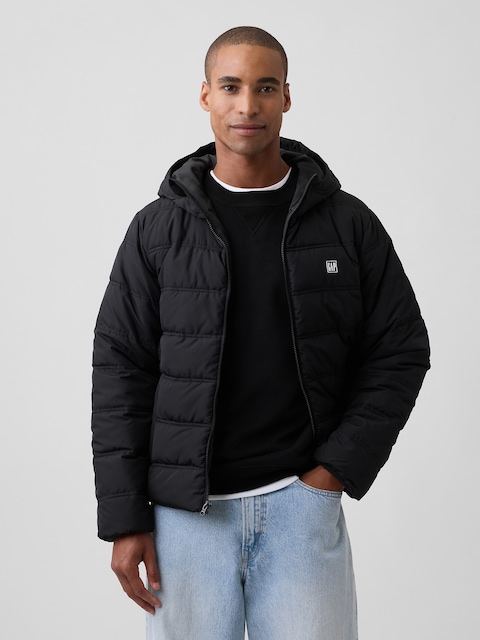 Relaxed Hooded Puffer Jacket