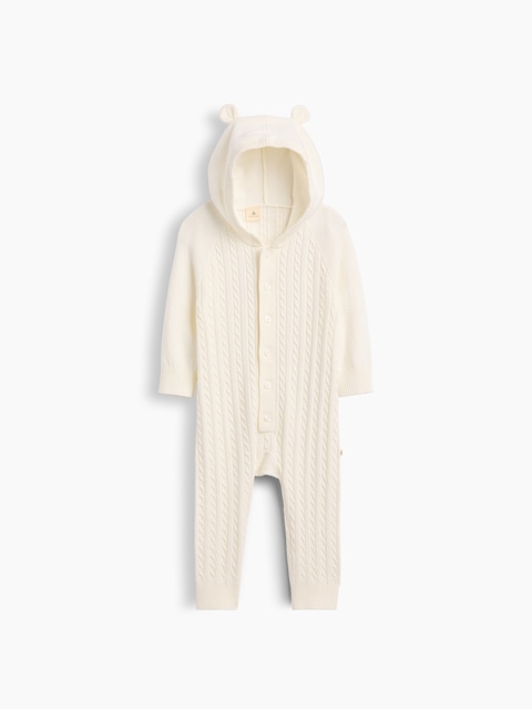 Baby CashSoft Cable-Knit One-Piece