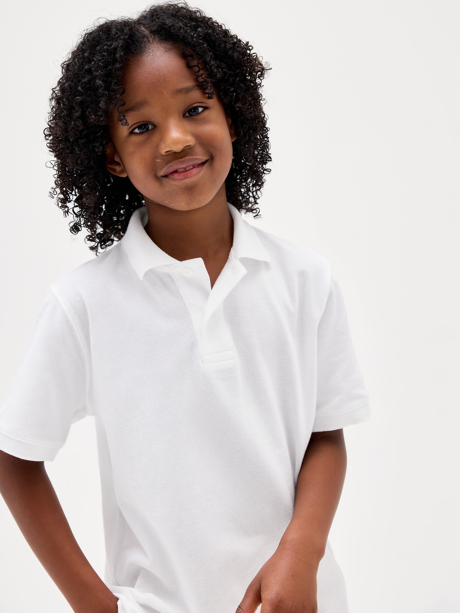 Kids Uniform Pique Polo Shirt