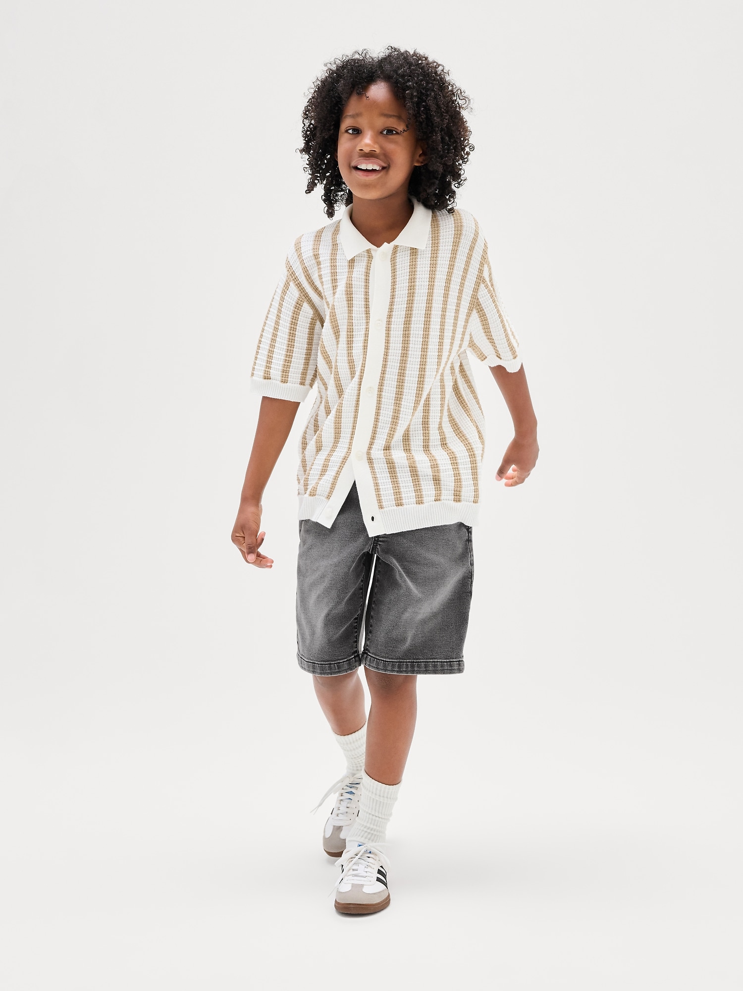 Kids Pull-On Loose Sweatpant Jean Shorts