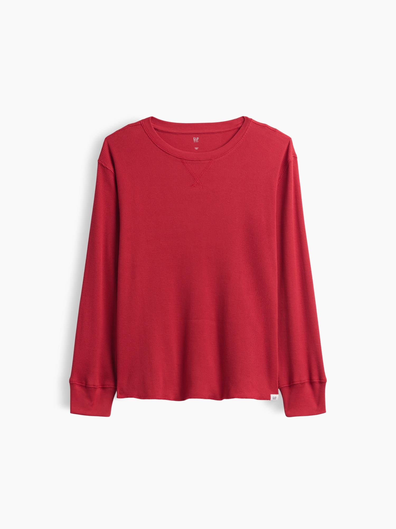 Kids Waffle-Knit Crewneck T-Shirt