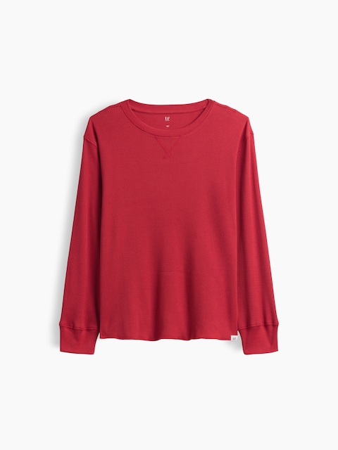 Kids Waffle-Knit Crewneck T-Shirt