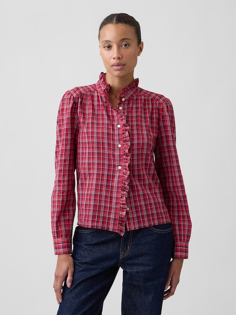 Voile Ruffle Shirt