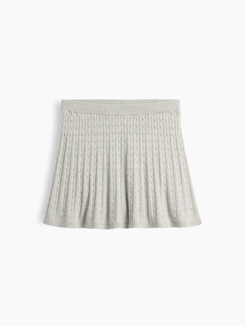 Kids Pull-On Cable-Knit Sweater Skirt