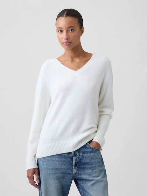 Relaxed Lightweight V-Neck Sweater
