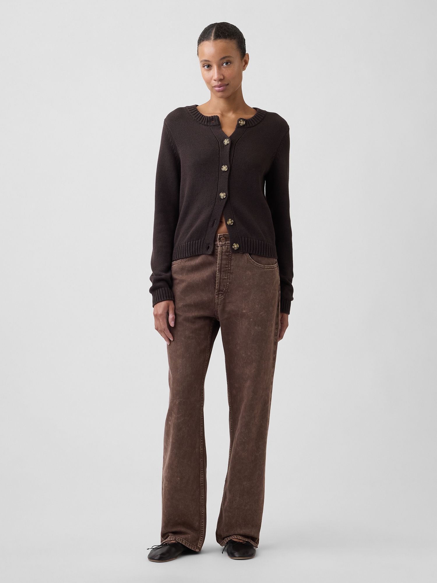 Low Slung Relaxed Straight Jeans