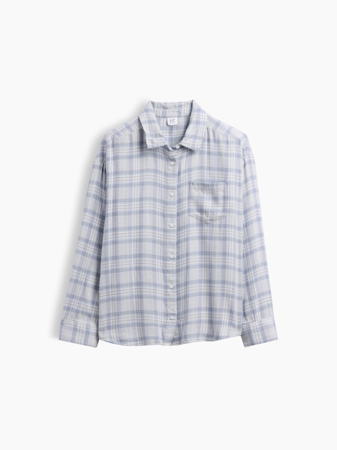 Kids Relaxed Plaid Flannel Shirt