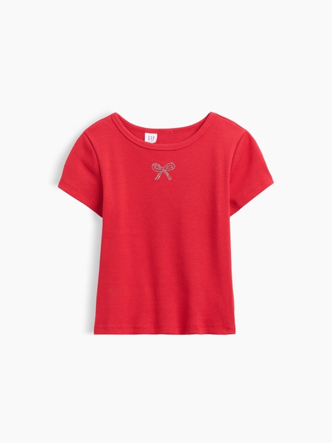 Kids Ribbed Crewneck T-Shirt