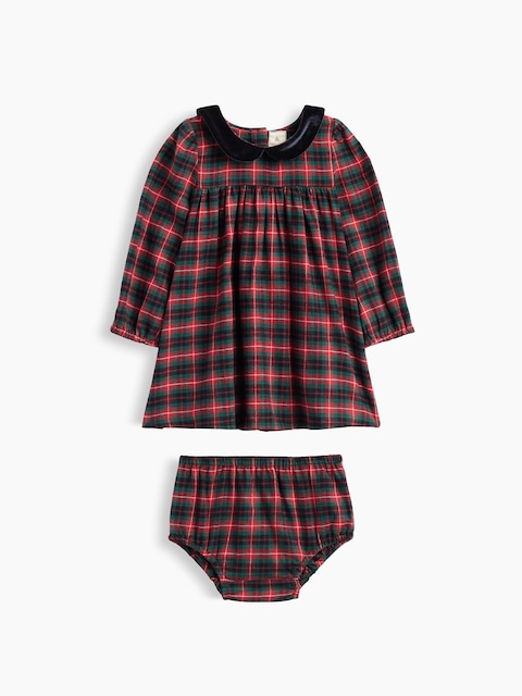 Baby Two-Piece Plaid Outfit Set