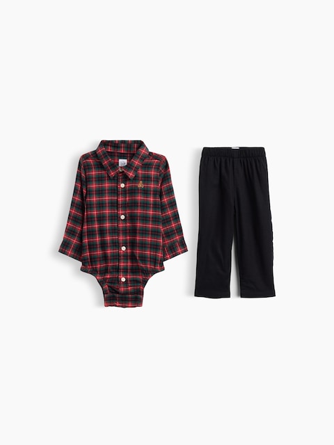 Baby Brannan Bear Two-Piece Flannel Outfit Set