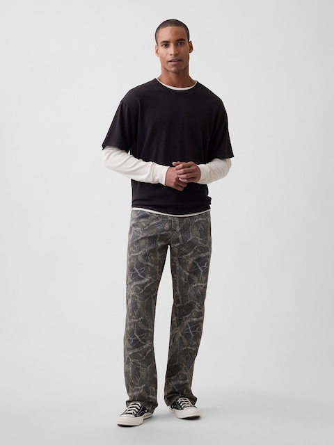 Camo Print Relaxed Carpenter Jeans