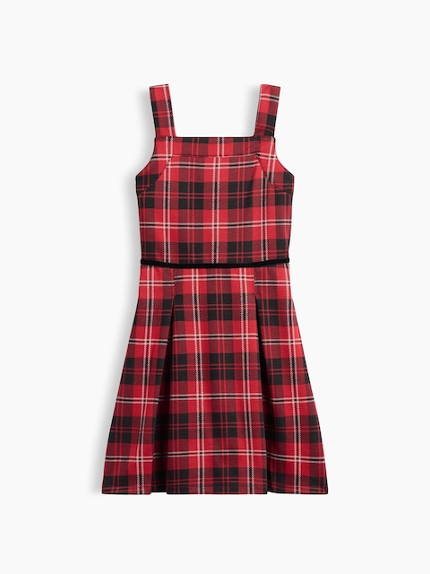 Kids Plaid Squareneck Jumper