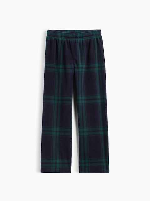 Kids Straight-Leg Plaid Flannel PJ Pants