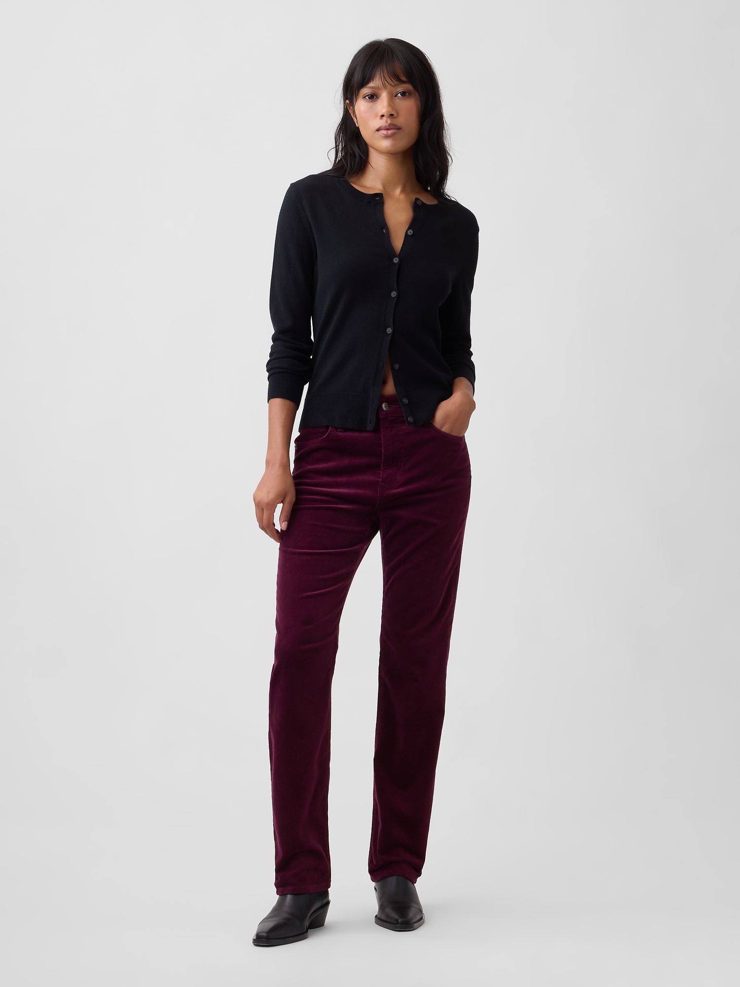 High Rise '90s Slim Straight Corduroy Pants