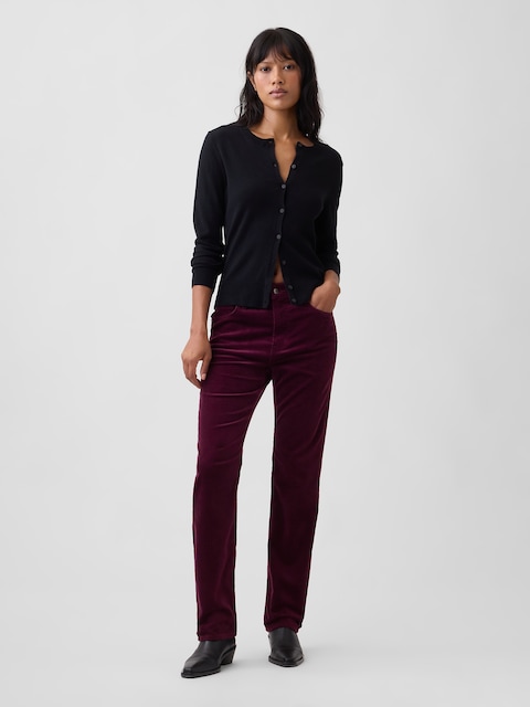 High Rise '90s Slim Straight Corduroy Pants
