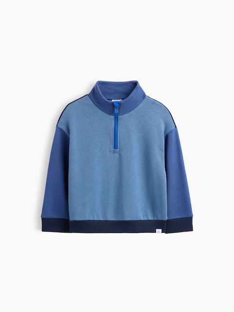 babyGap Relaxed Half-Zip Colorblock Sweatshirt