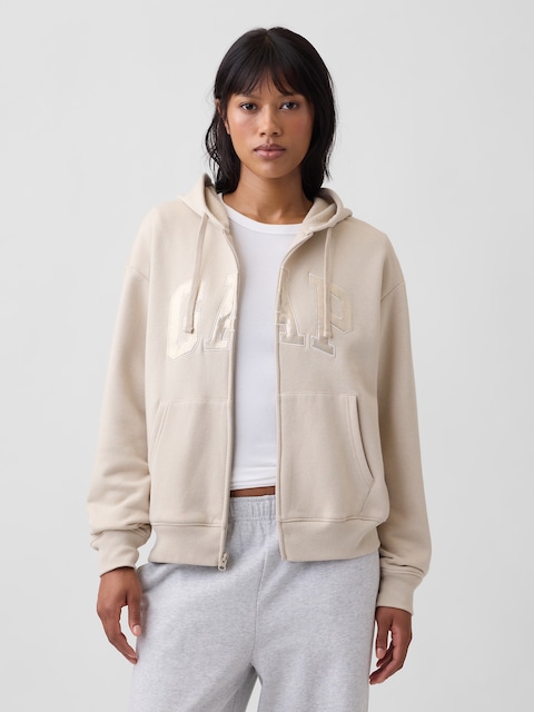 Relaxed Gap Logo Zip Hoodie