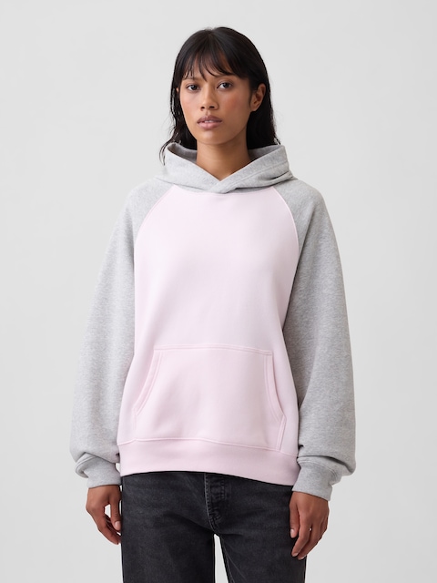 Relaxed Colorblock Fleece Hoodie