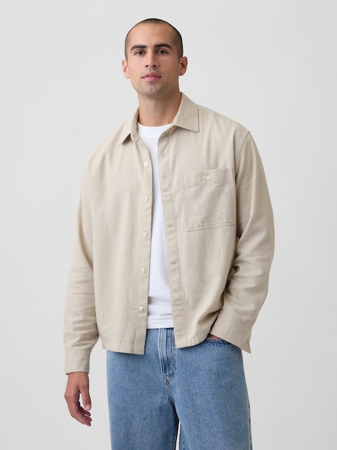 Flannel Shirt in Boxy Fit