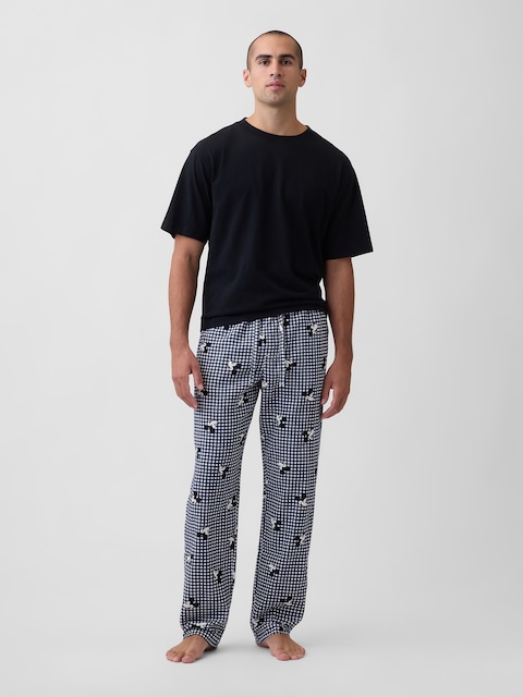 Gap × Disney Mickey Mouse Relaxed Flannel PJ Pants